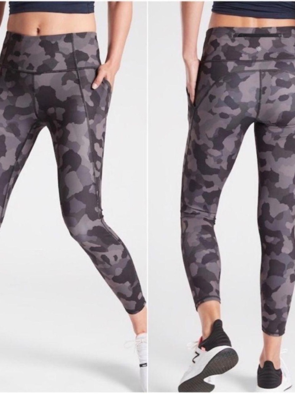 Athleta Gray Camo Leggings